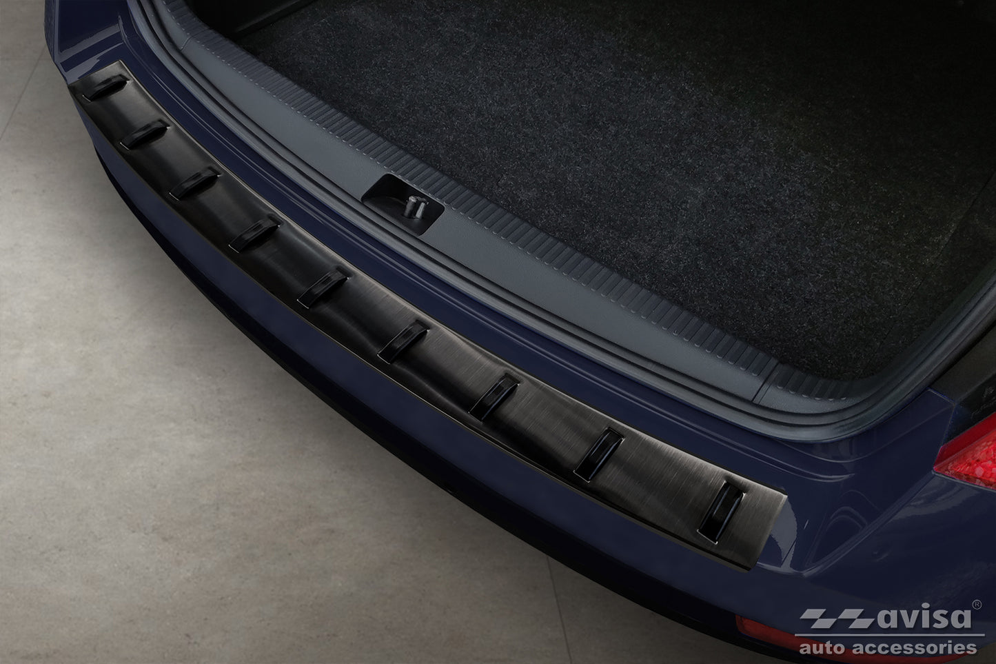 protector de parachoques trasero SKODA OCTAVIA combi negro 2016-19