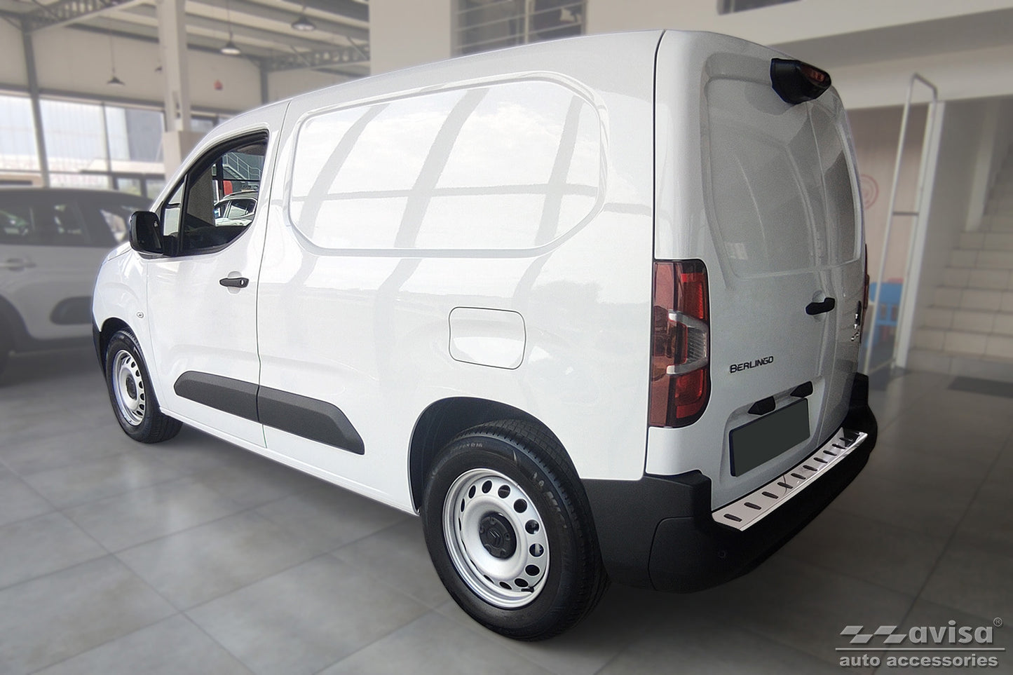 protector de parachoques trasero TOYOTA PROACE CITY plata satinado