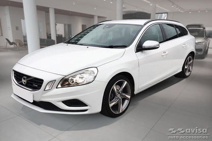protector de parachoques trasero VOLVO V60 plata satinado