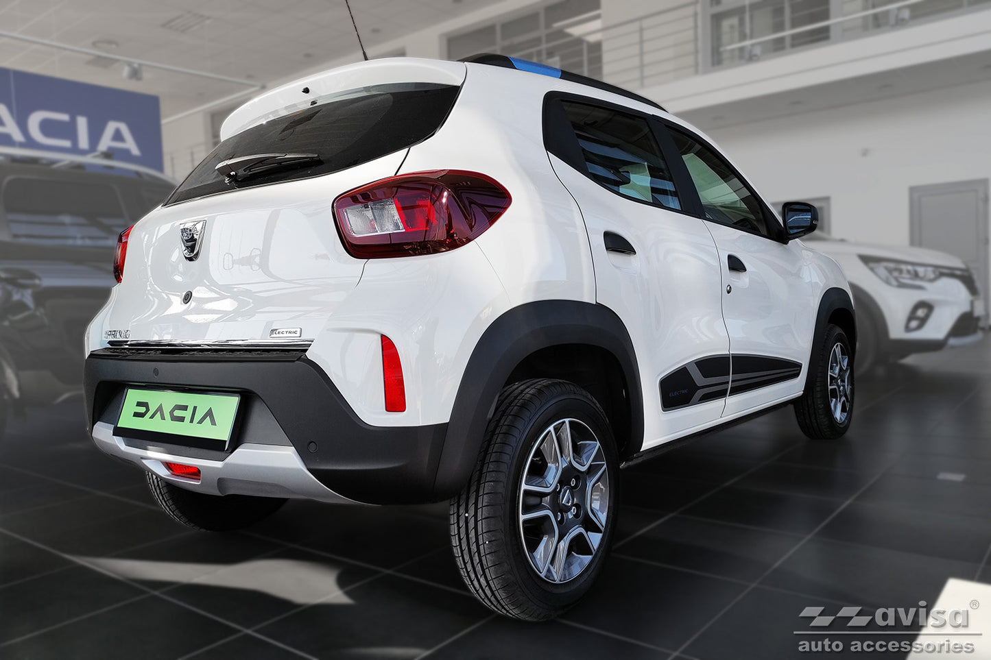 protector de parachoques trasero DACIA SPRING hatchback negro