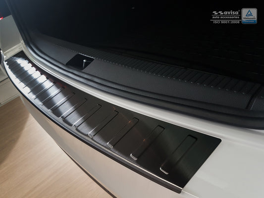 protector de parachoques trasero SKODA OCTAVIA combi negro 2013-16