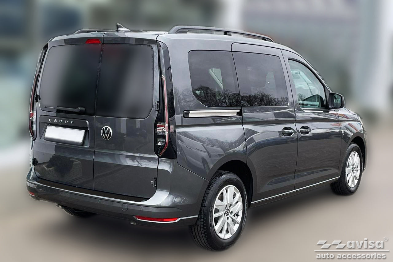protector de parachoques trasero VW CADDY (SB) negro 2020+
