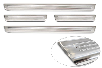 Protector umbral de puertas en relieve SKODA ENYAQ plata satinado