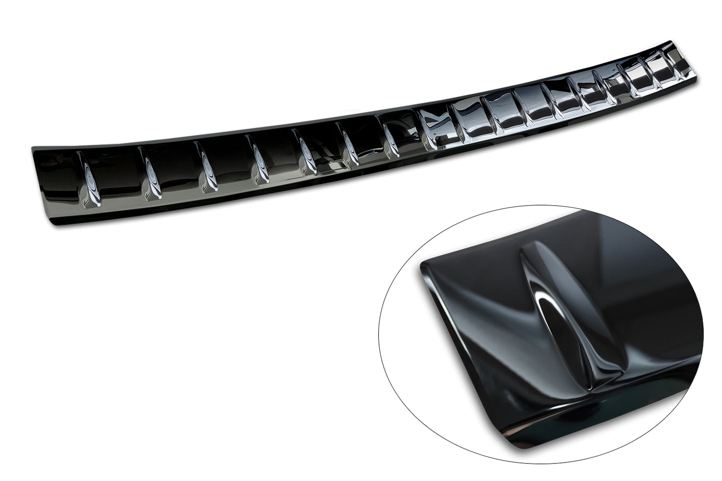 protector de parachoques trasero BMW 7 negro espejo