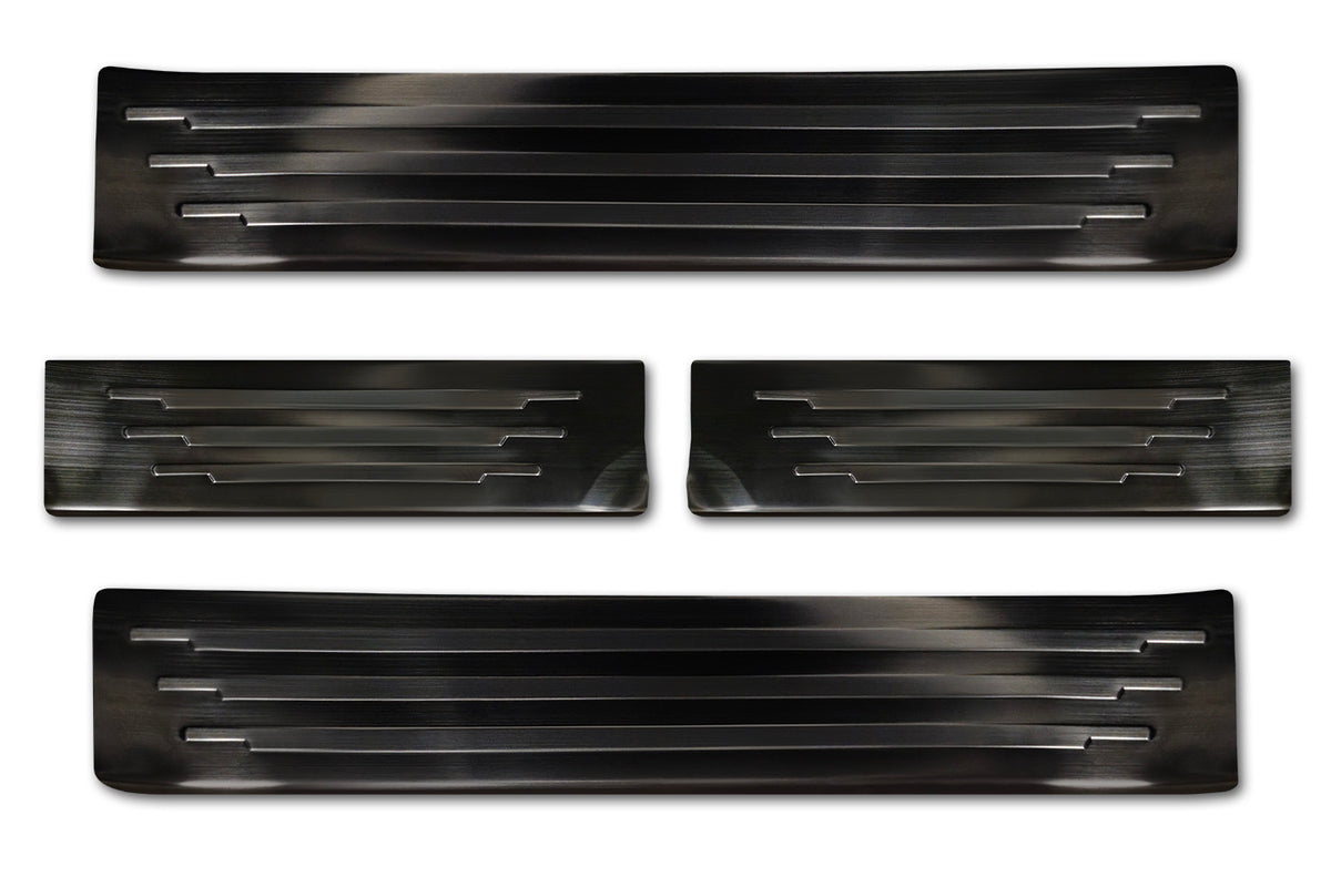 Protector umbral de puertas TOYOTA HILUX plata satinado