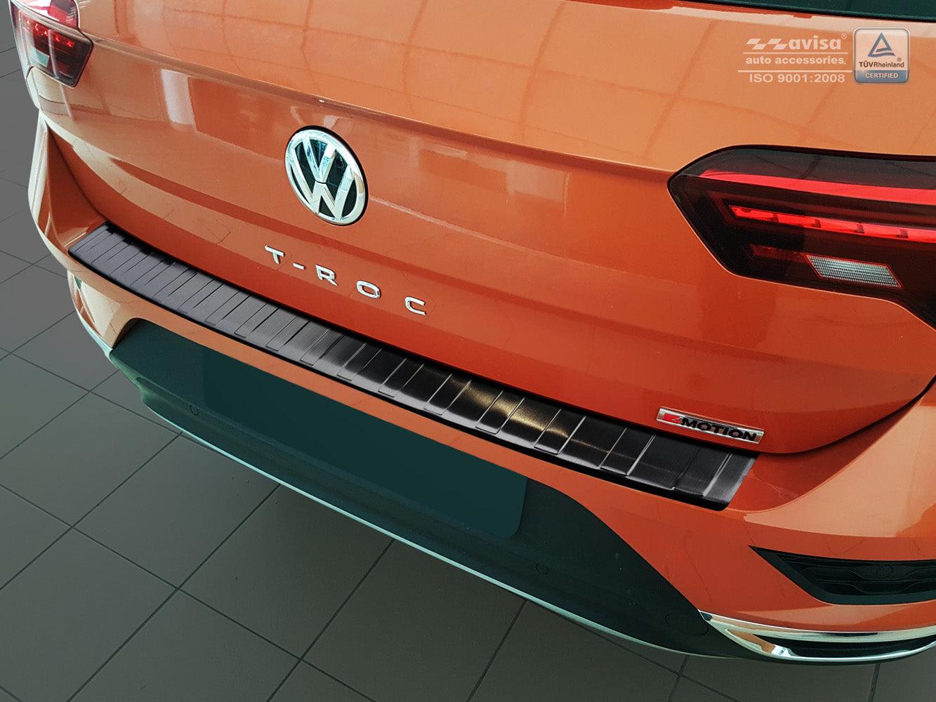 protector de parachoques trasero VW T-ROC cabrio negro 2022+