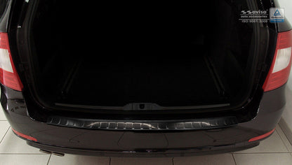 protector de parachoques trasero SKODA SUPERB combi negro 2009-13