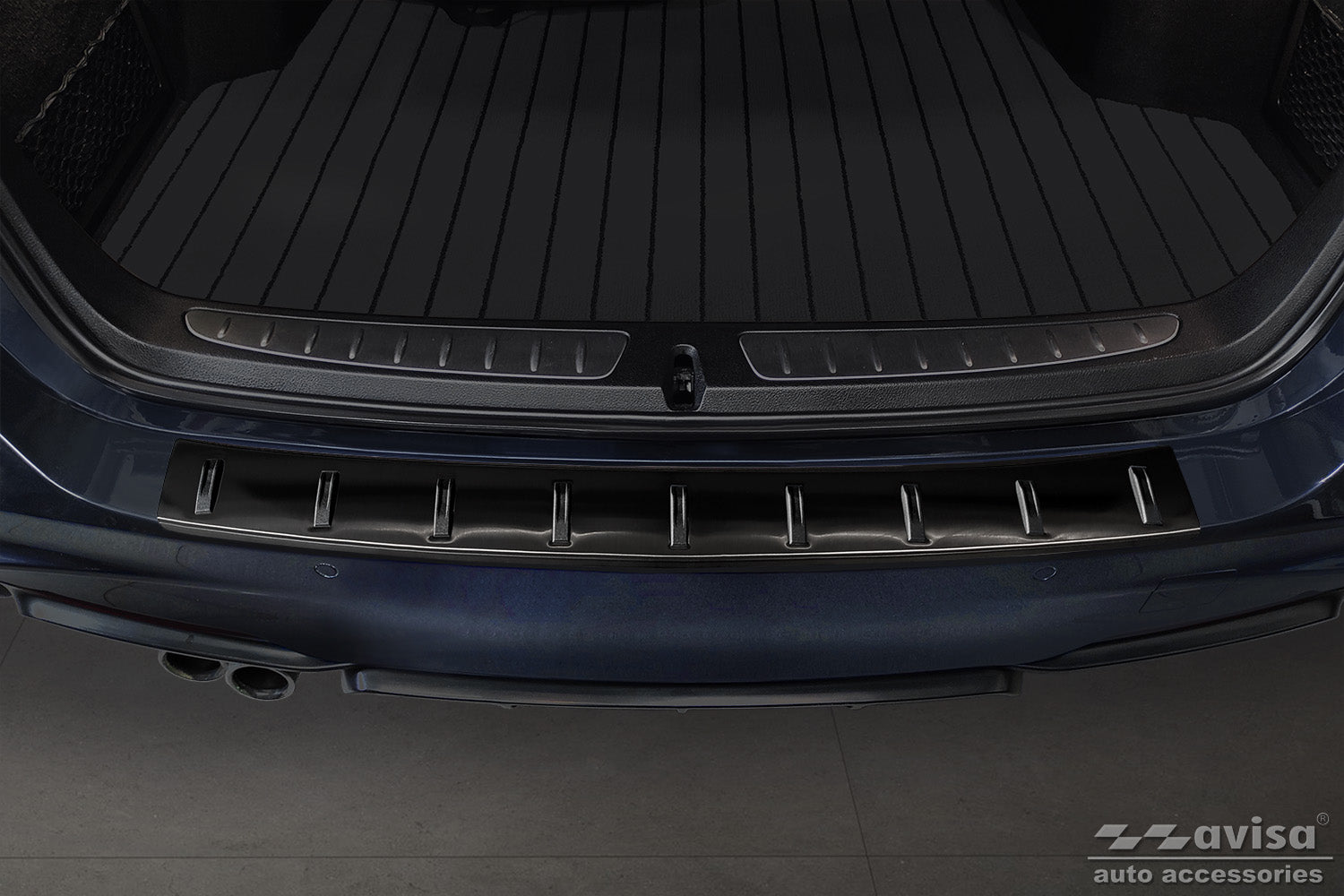 protector de parachoques trasero BMW 3 F31 Touring negro