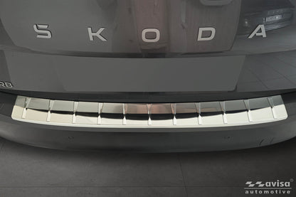 protector de parachoques trasero SKODA SUPERB liftback plata satinado
