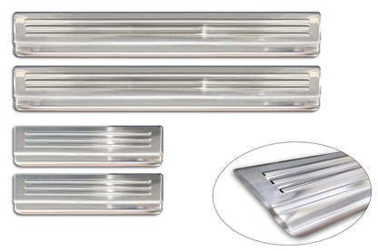 Protector umbral de puertas MITSUBISHI OUTLANDER plata satinado