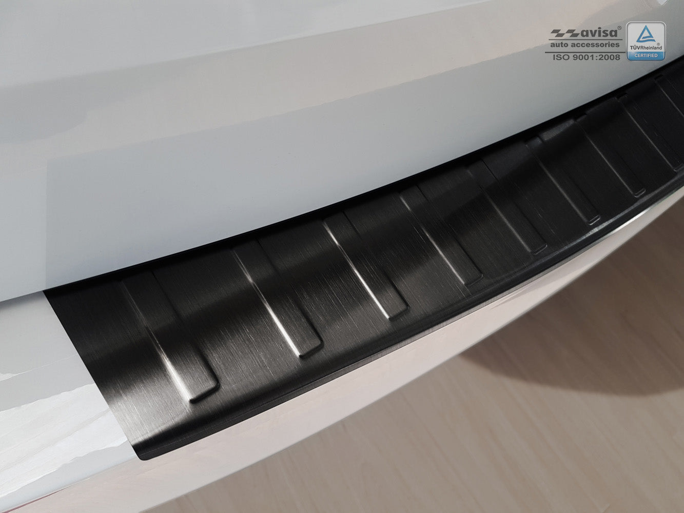 protector de parachoques trasero SKODA OCTAVIA combi negro 2013-16