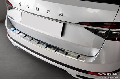 protector de parachoques trasero SKODA SUPERB combi plata satinado