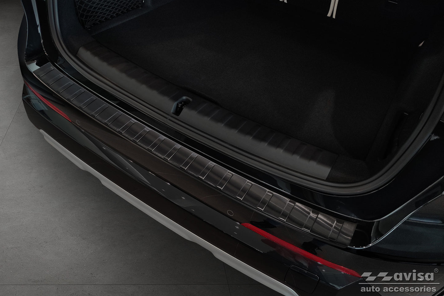 protector de parachoques trasero BMW X1 U11 negro 2022+