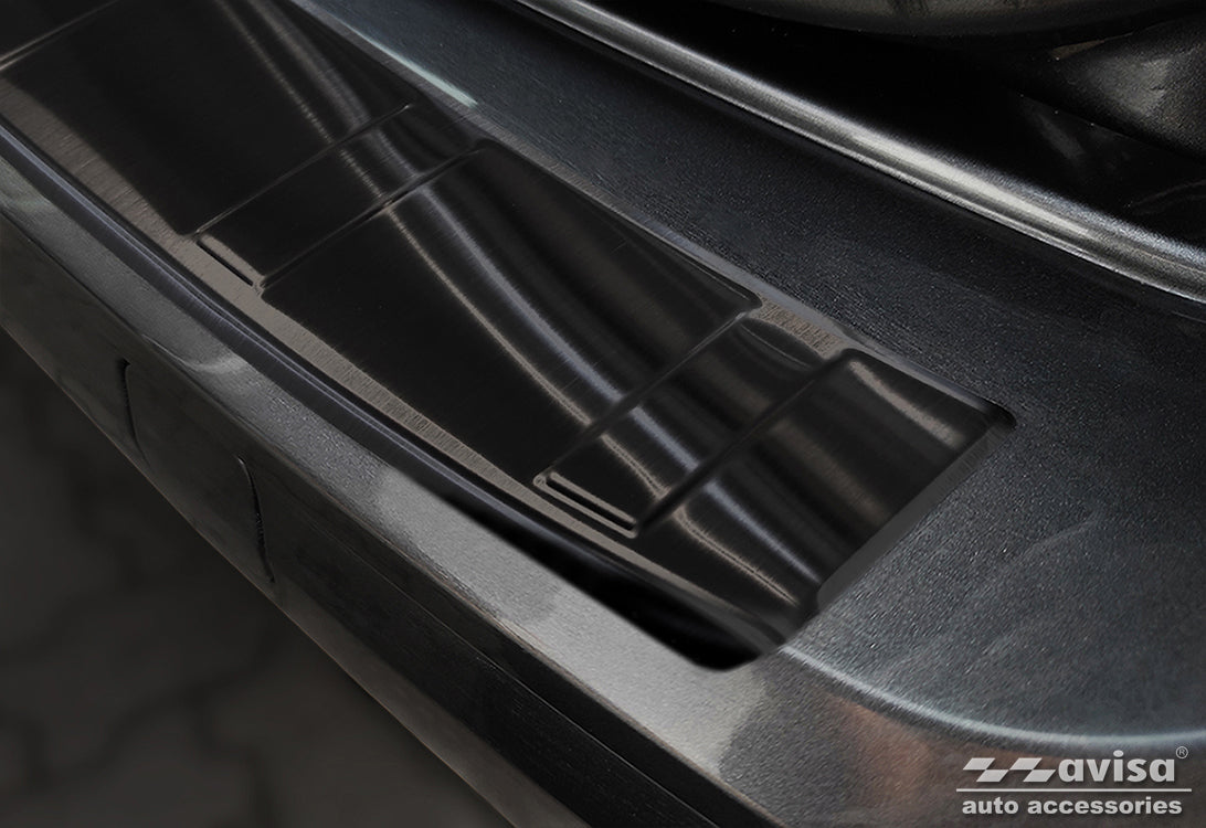 protector de parachoques trasero VW CADDY (SB) negro 2020+