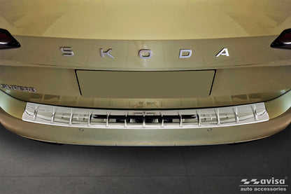 protector de parachoques trasero SKODA SUPERB COMBI plata espejo
