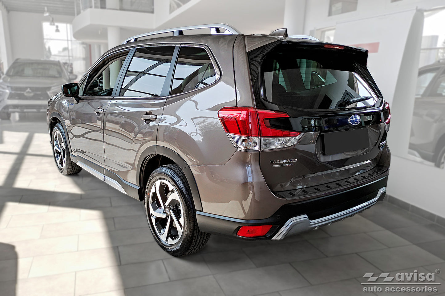 protector de parachoques trasero SUBARU FORESTER suv negro