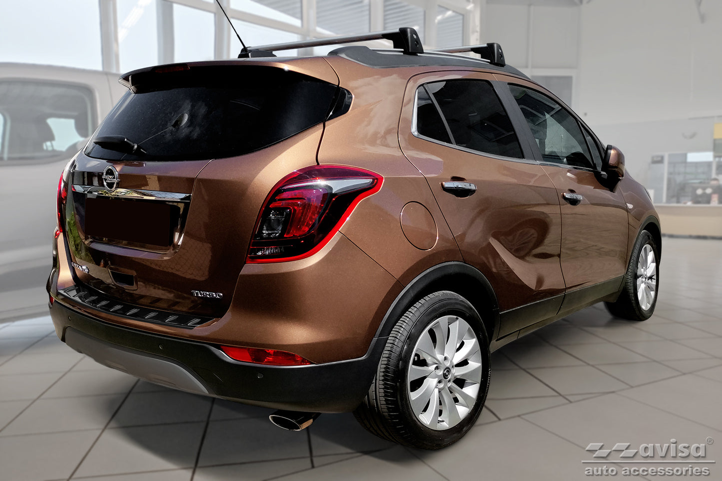 protector de parachoques trasero NEW OPEL MOKKA X negro
