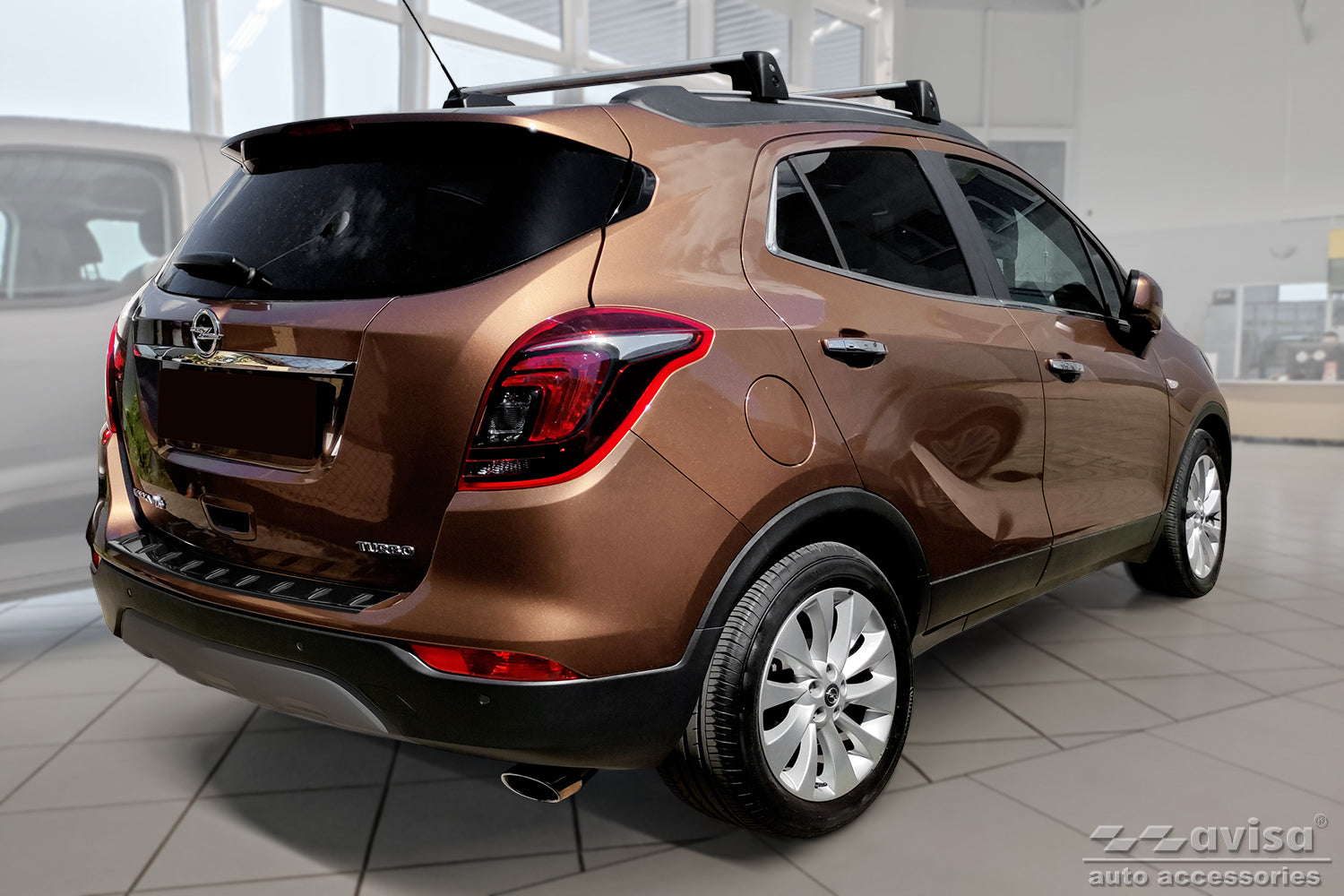 protector de parachoques trasero NEW OPEL MOKKA X negro