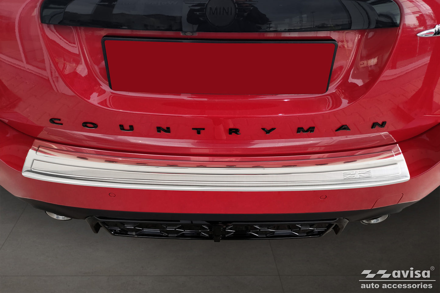 protector de parachoques trasero MINI COUNTRYMAN F60 plata