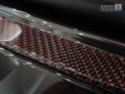 protector de parachoques trasero BMW 7 lmousne G11, rojo / negro