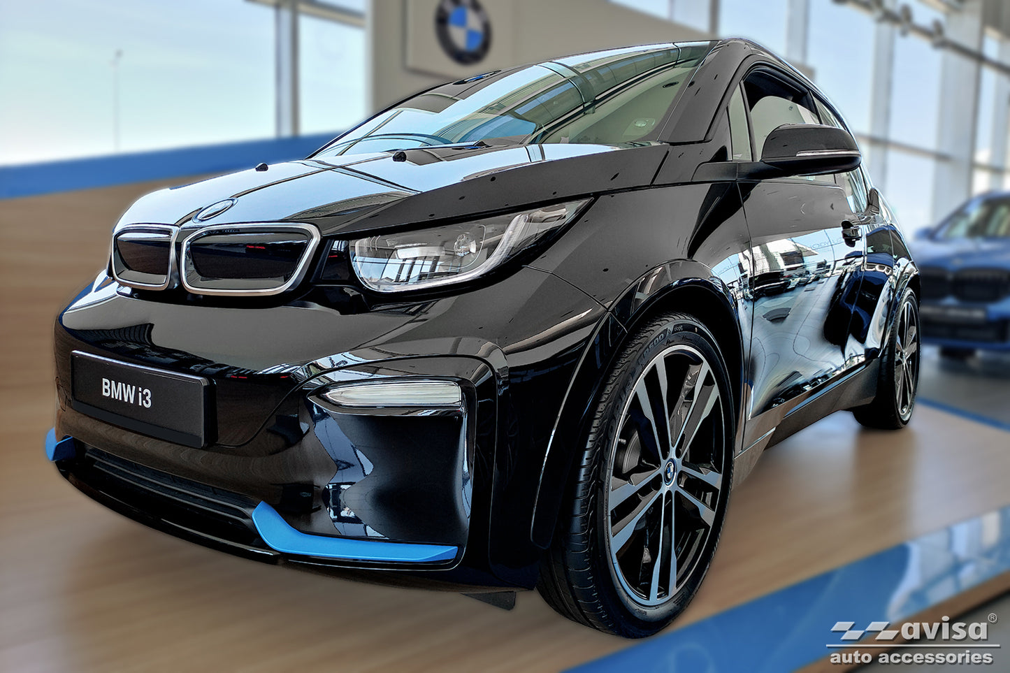 protector de parachoques trasero BMW i3 negro