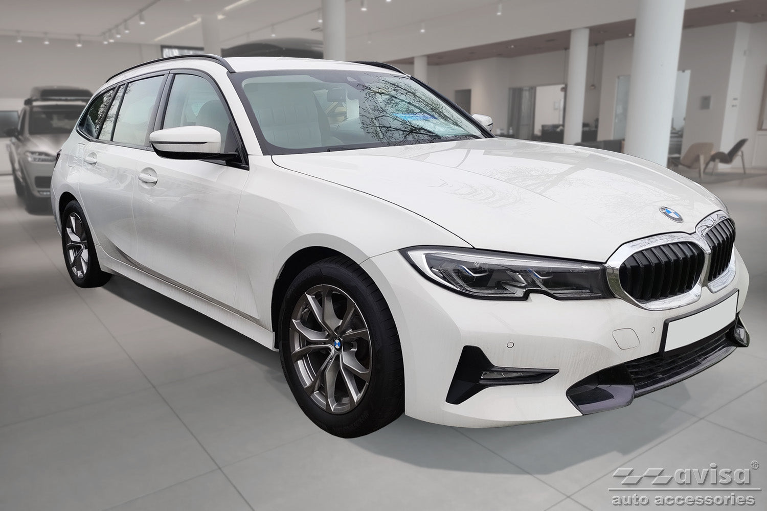 protector de parachoques trasero BMW 3 G21 negro