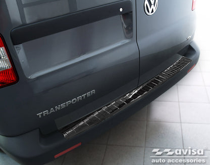 protector de parachoques trasero VW TRANSPORTER T5 Multivan negro espejo