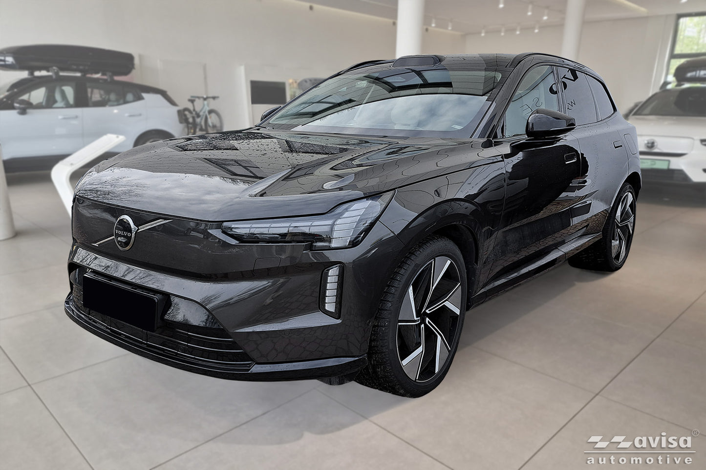 protector de parachoques trasero VOLVO EX 90 plata satinado