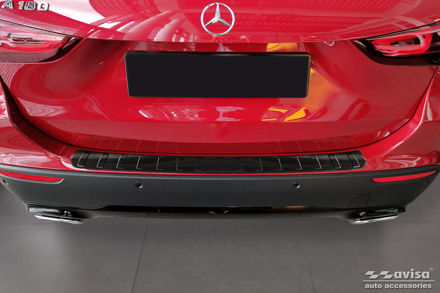 protector de parachoques trasero MERCEDES GLA H247 negro