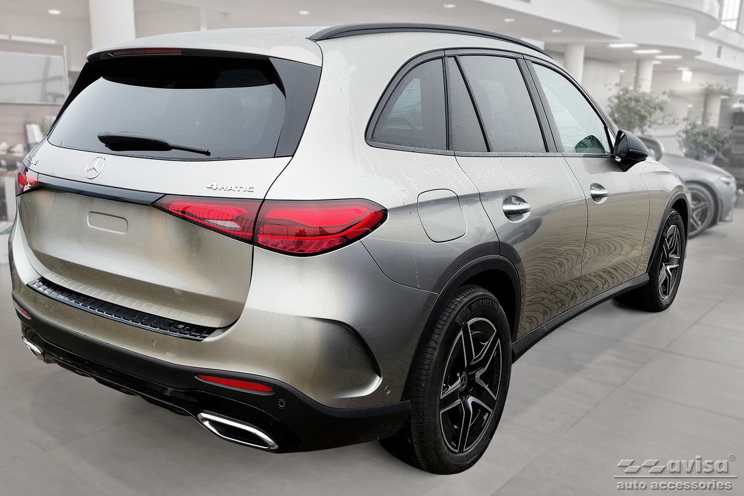 protector de parachoques trasero MERCEDES GLC (X254) negro espejo