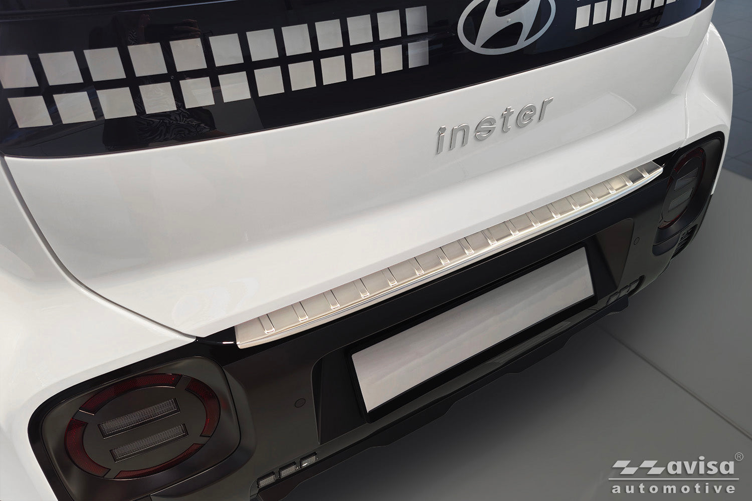protector de parachoques trasero HYUNDAI INSTER plata satinado