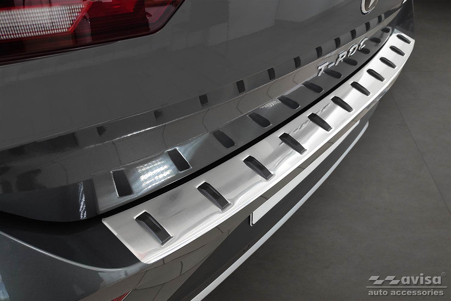 protector de parachoques trasero VW T-ROC cabrio plata