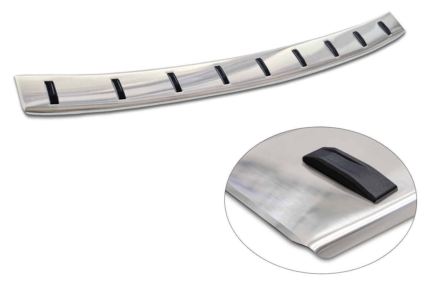 protector de parachoques trasero SKODA SUPERB combi plata satinado