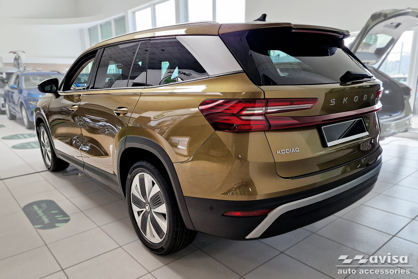 protector de parachoques trasero SKODA KODIAQ negro