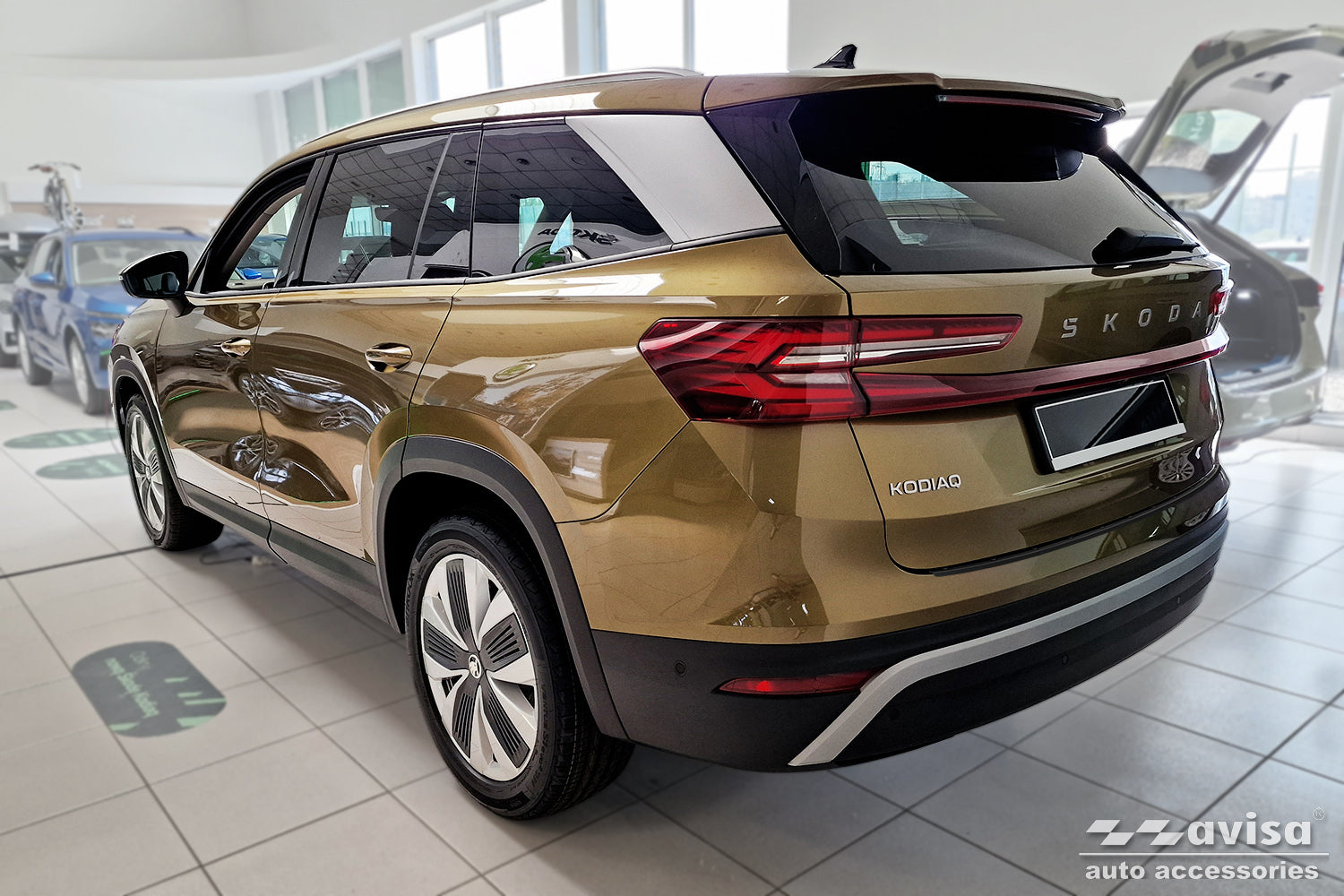 protector de parachoques trasero SKODA KODIAQ negro