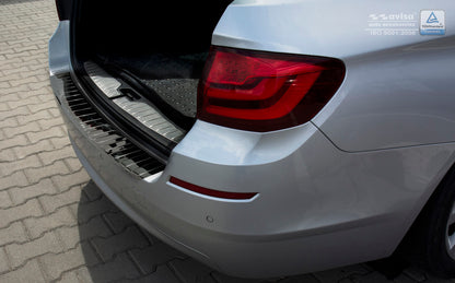 protector de parachoques trasero BMW 5 F11 touring negro espejo