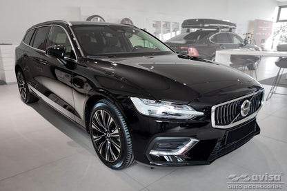 protector de parachoques trasero VOLVO V60 combi negro espejo