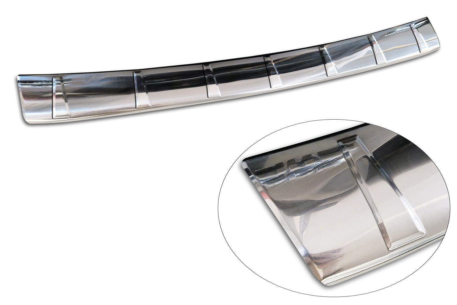 protector de parachoques trasero SUBARU CROSSTREK plata satinado