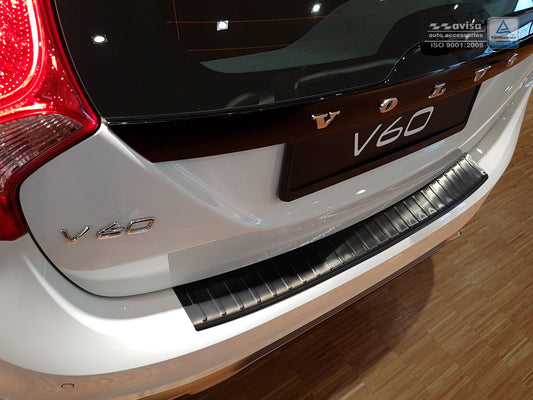 protector de parachoques trasero VOLVO V60 negro 2013-18