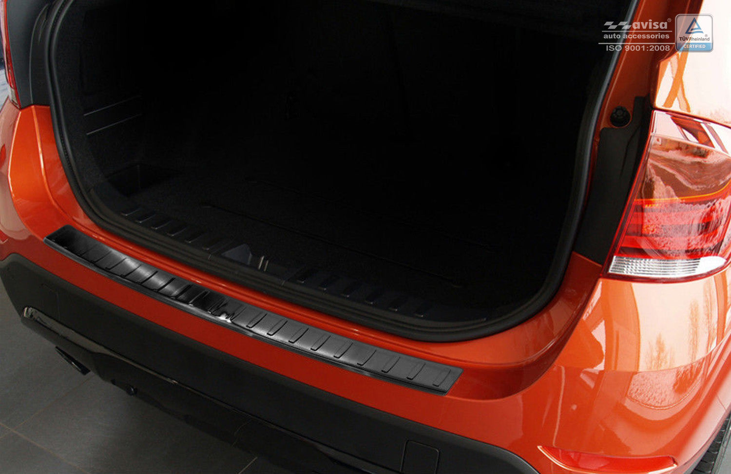 protector de parachoques trasero BMW X1 E84 negro