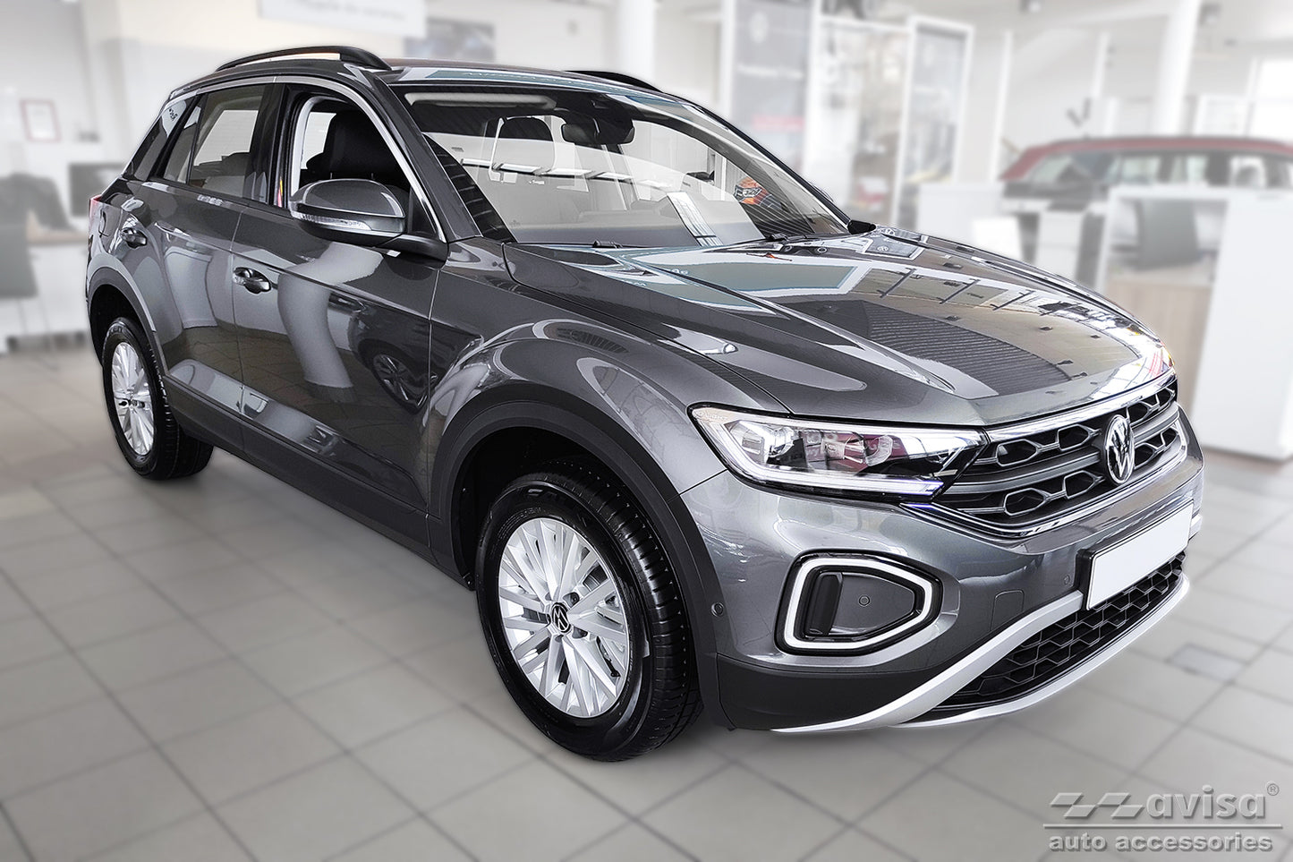 protector de parachoques trasero VW T-ROC cabrio plata