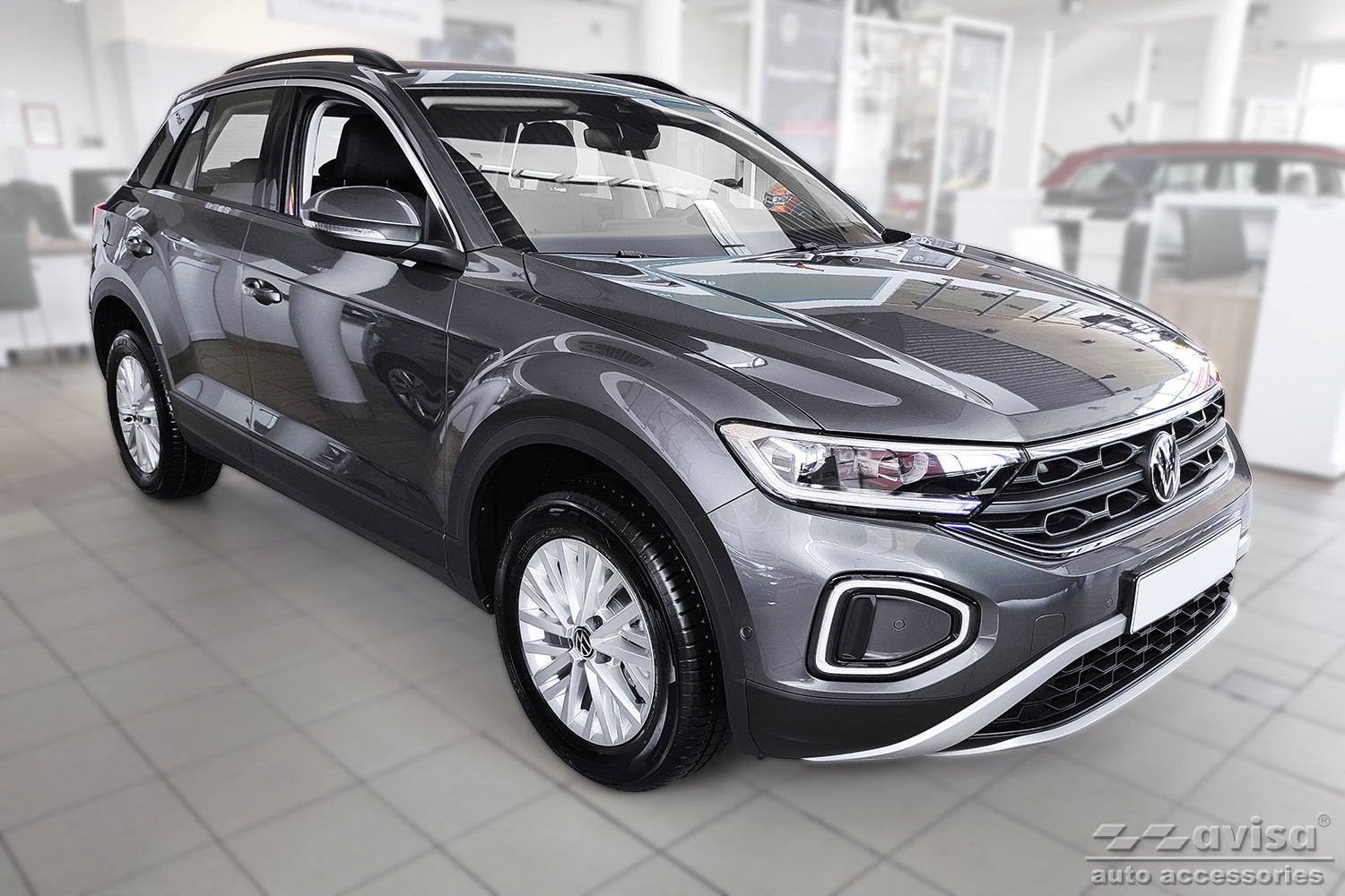 protector de parachoques trasero VW T-ROC cabrio plata