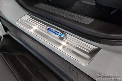 Protector umbral de puertas blue '' HYBRID '' TOYOTA HIGHLANDER (XU70) negro
