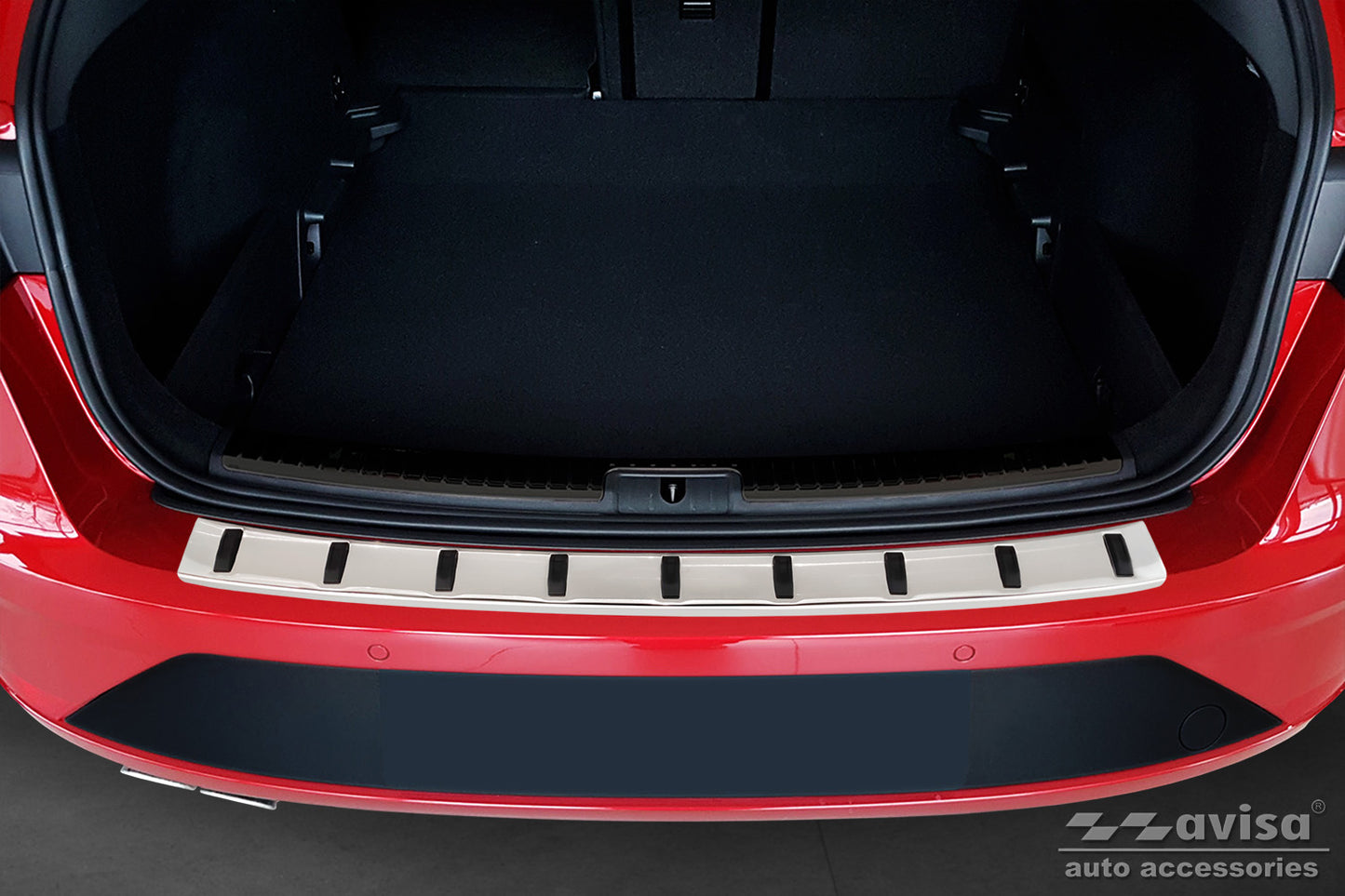 protector de parachoques trasero SEAT LEON plata satinado