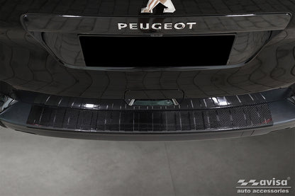 protector de parachoques trasero PEUGEOT TRAVELLER negro 2016+