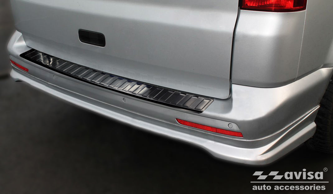 protector de parachoques trasero VW TRANSPORTER T5 Multivan negro
