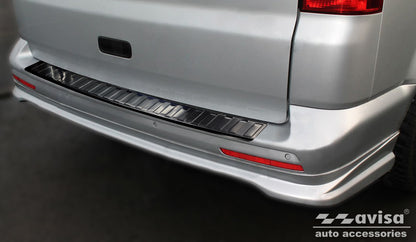 protector de parachoques trasero VW TRANSPORTER T5 Multivan negro