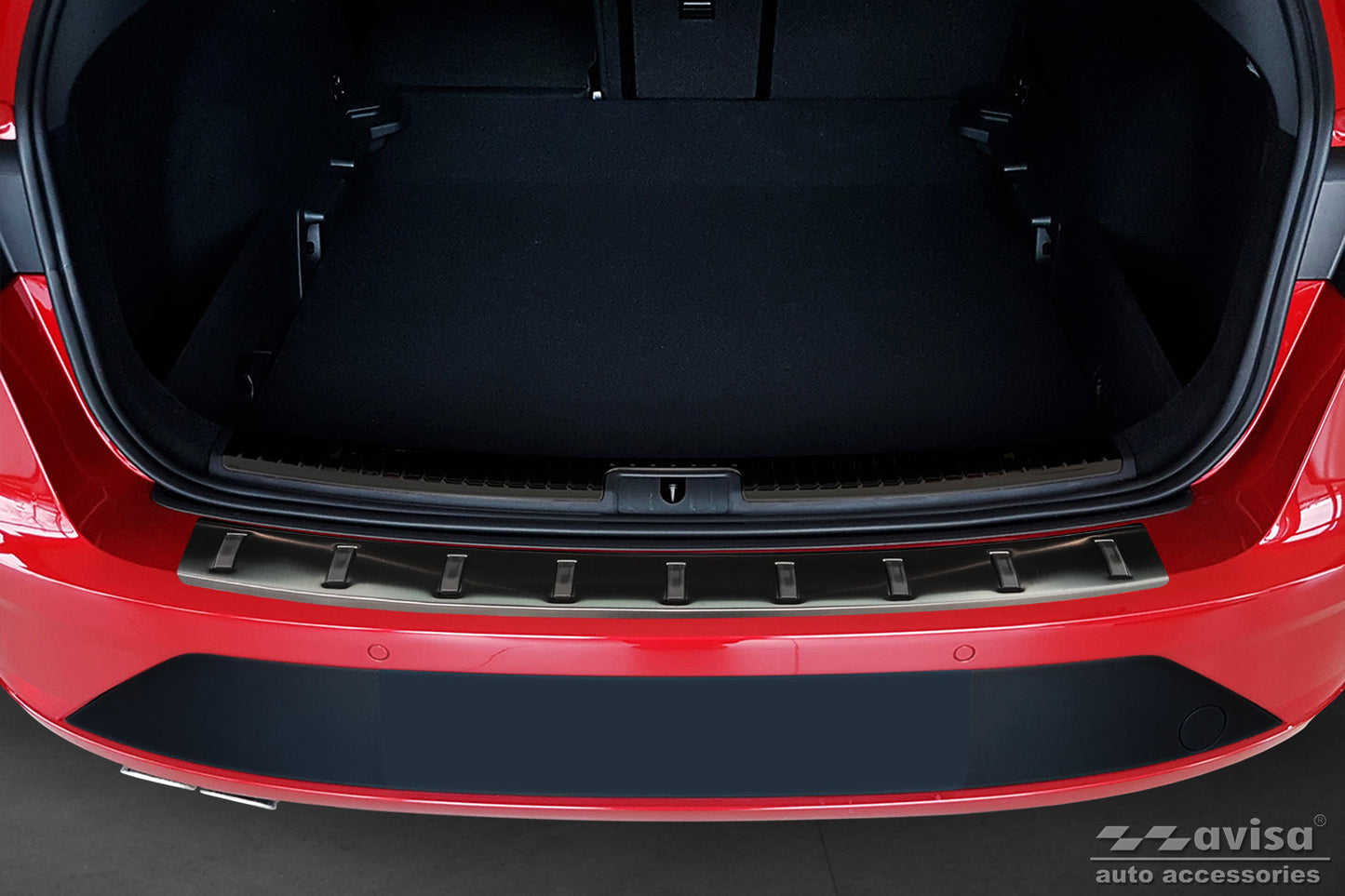 protector de parachoques trasero SEAT LEON (5F) negro