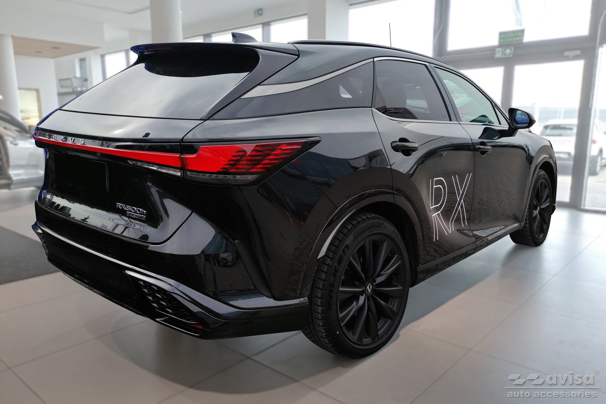 protector de parachoques trasero LEXUS RX (AL3) negro