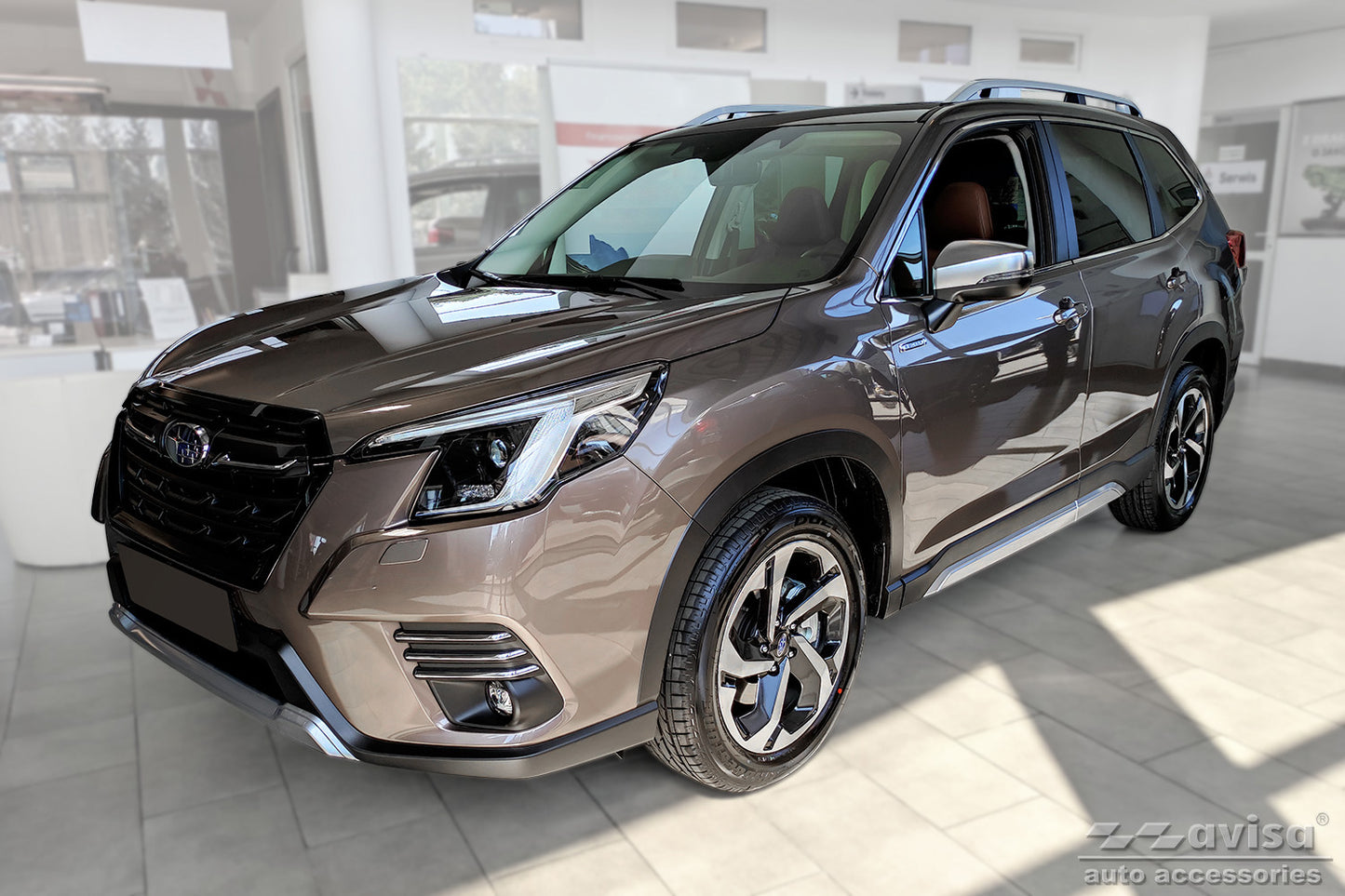 protector de parachoques trasero SUBARU FORESTER suv negro